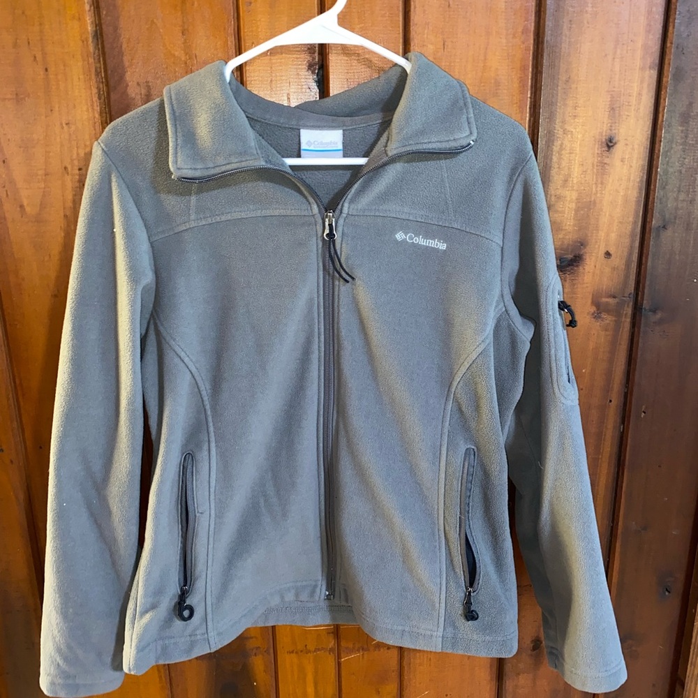 Columbia Charcoal Full-Zip Fleece Jacket